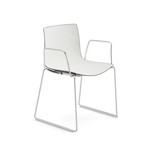 Catifa 46 Polypropylene Bi-Color Sled Base Chair Side/Dining Arper 
