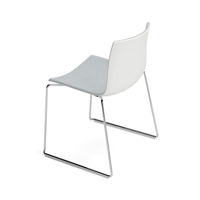 Catifa 46 Sled Base Polypropylene with Front-Face Upholstery Side/Dining Arper 