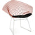 Bertoia Two-Tone Diamond Chair with Seat Cushion