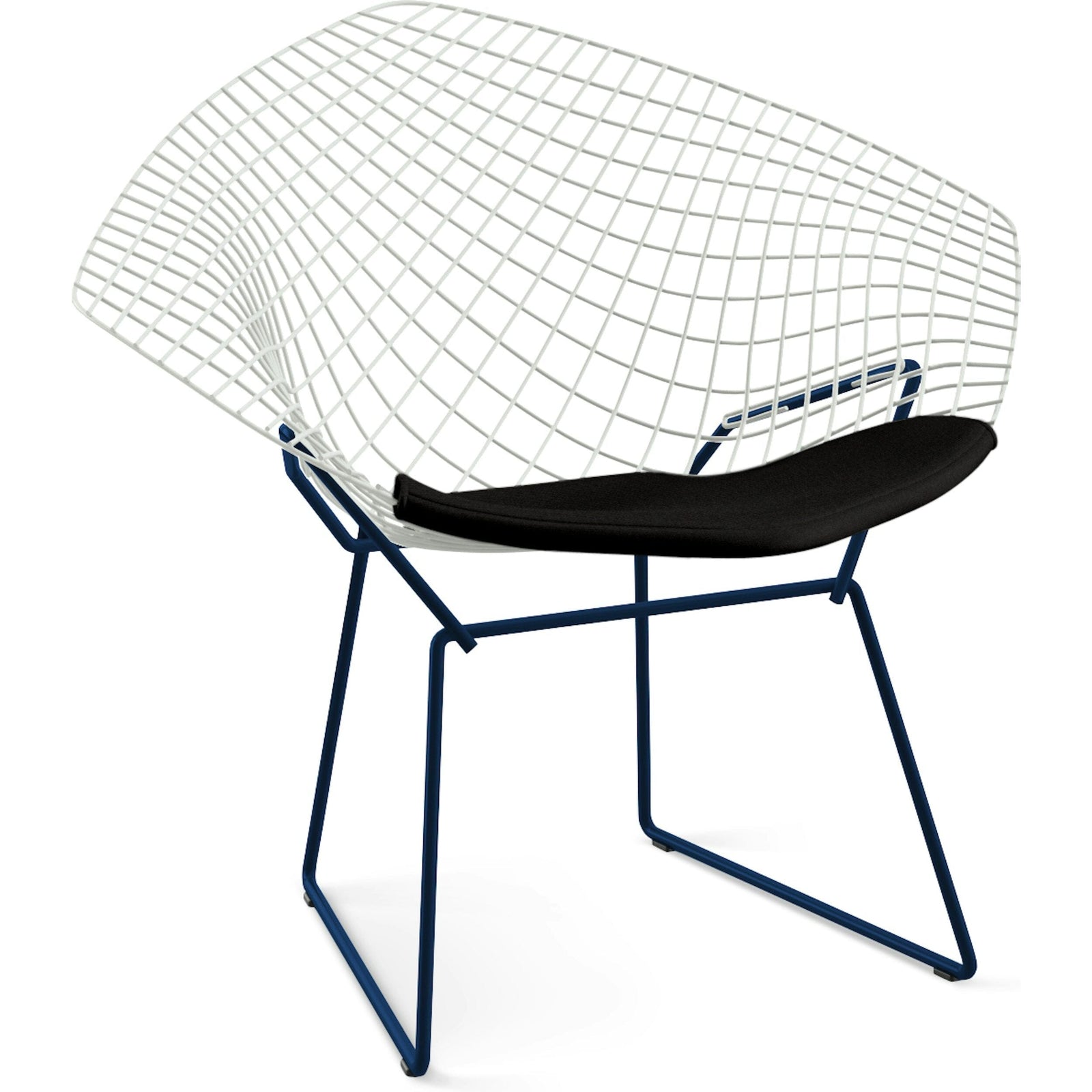 Bertoia Two-Tone Diamond Chair with Seat Cushion Side/Dining Knoll 