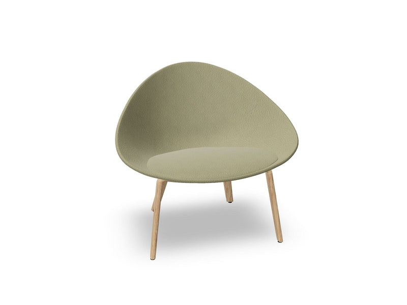 Adell 4 Leg Wood Lounge Chair With Fully Upholstered lounge chair Arper 