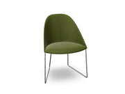 Cila Fully Upholstered Chair With Sled Base Chairs Arper 