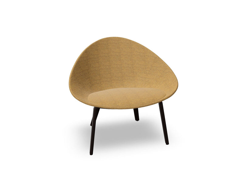 Adell 4 Leg Wood Lounge Chair With Fully Upholstered lounge chair Arper 