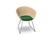 Duna 02 Sled Base Chair With Seat Cushion Chairs Arper 