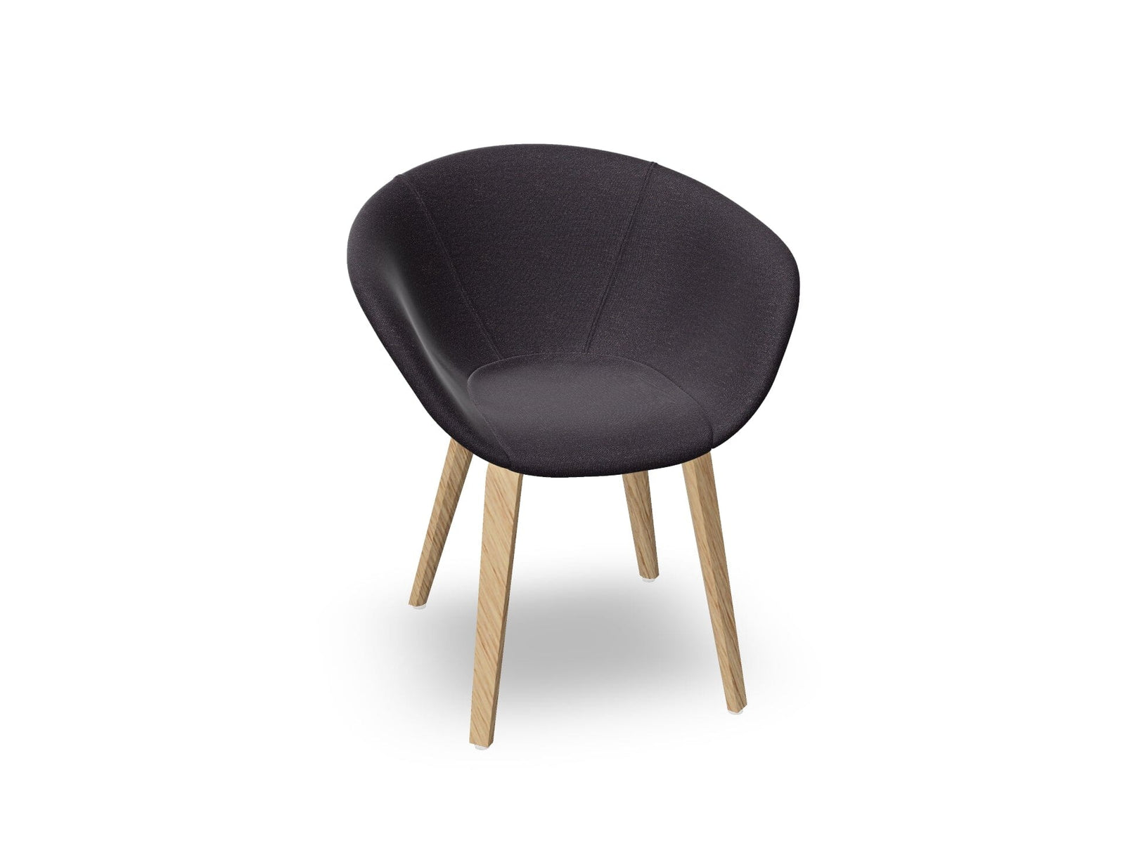 Duna 02 Wood Leg Chair With Front Upholstery Chairs Arper 