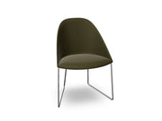 Cila Fully Upholstered Chair With Sled Base Chairs Arper 