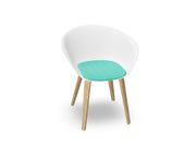Duna 02 Wood Leg Chair With Seat Cushion Chairs Arper 