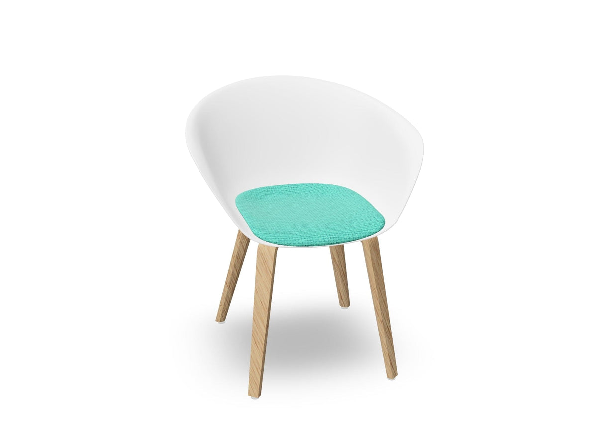 Duna 02 Wood Leg Chair With Seat Cushion Chairs Arper 