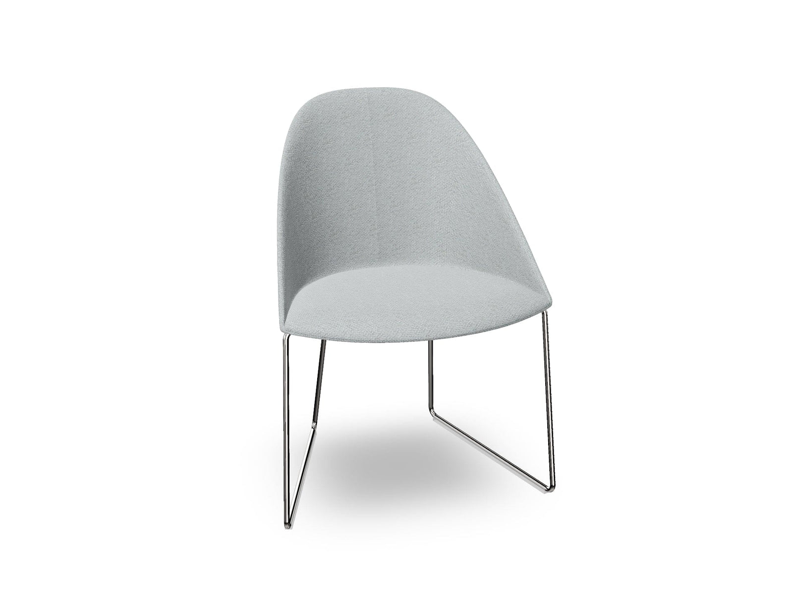 Cila Fully Upholstered Chair With Sled Base Chairs Arper 
