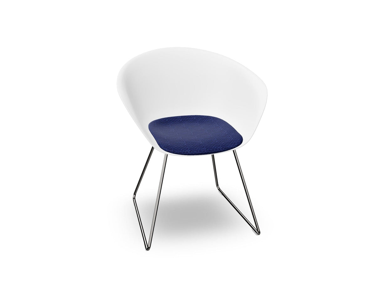 Duna 02 Sled Base Chair With Seat Cushion Chairs Arper 