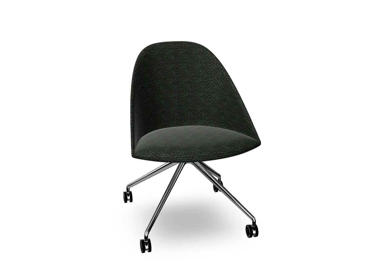 Cila Fully Upholtered Chair With Fixed Trestle Base