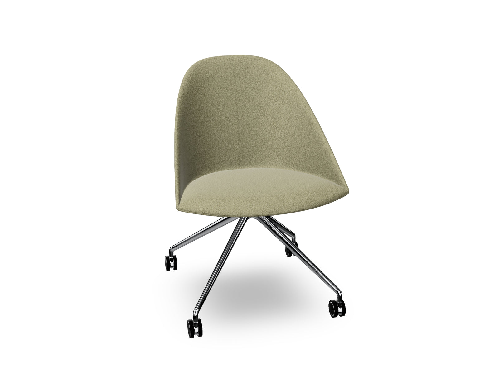 Cila Fully Upholtered Chair With Fixed Trestle Base
