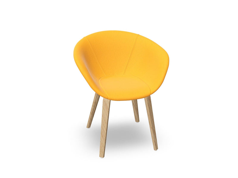 Duna 02 Wood Leg Chair With Front Upholstery Chairs Arper 
