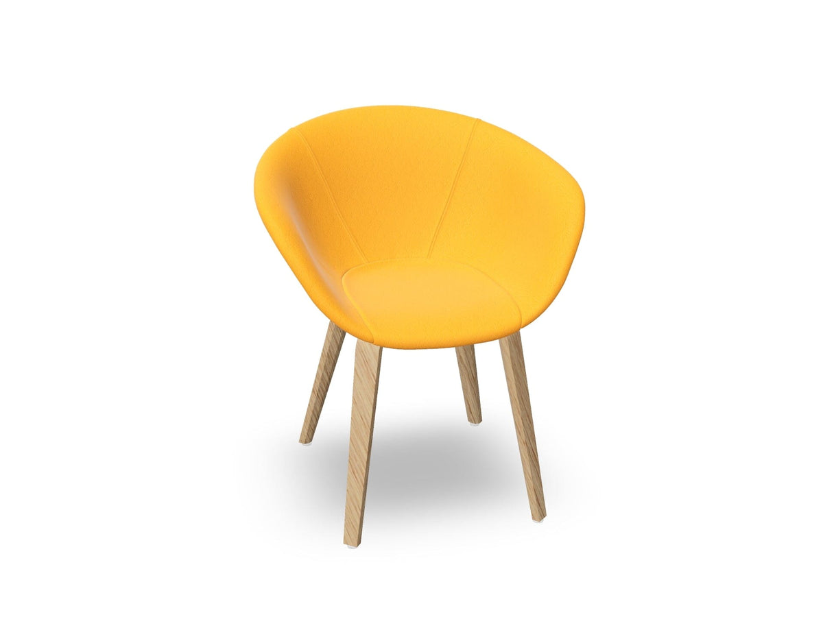 Duna 02 Wood Leg Chair With Front Upholstery Chairs Arper 