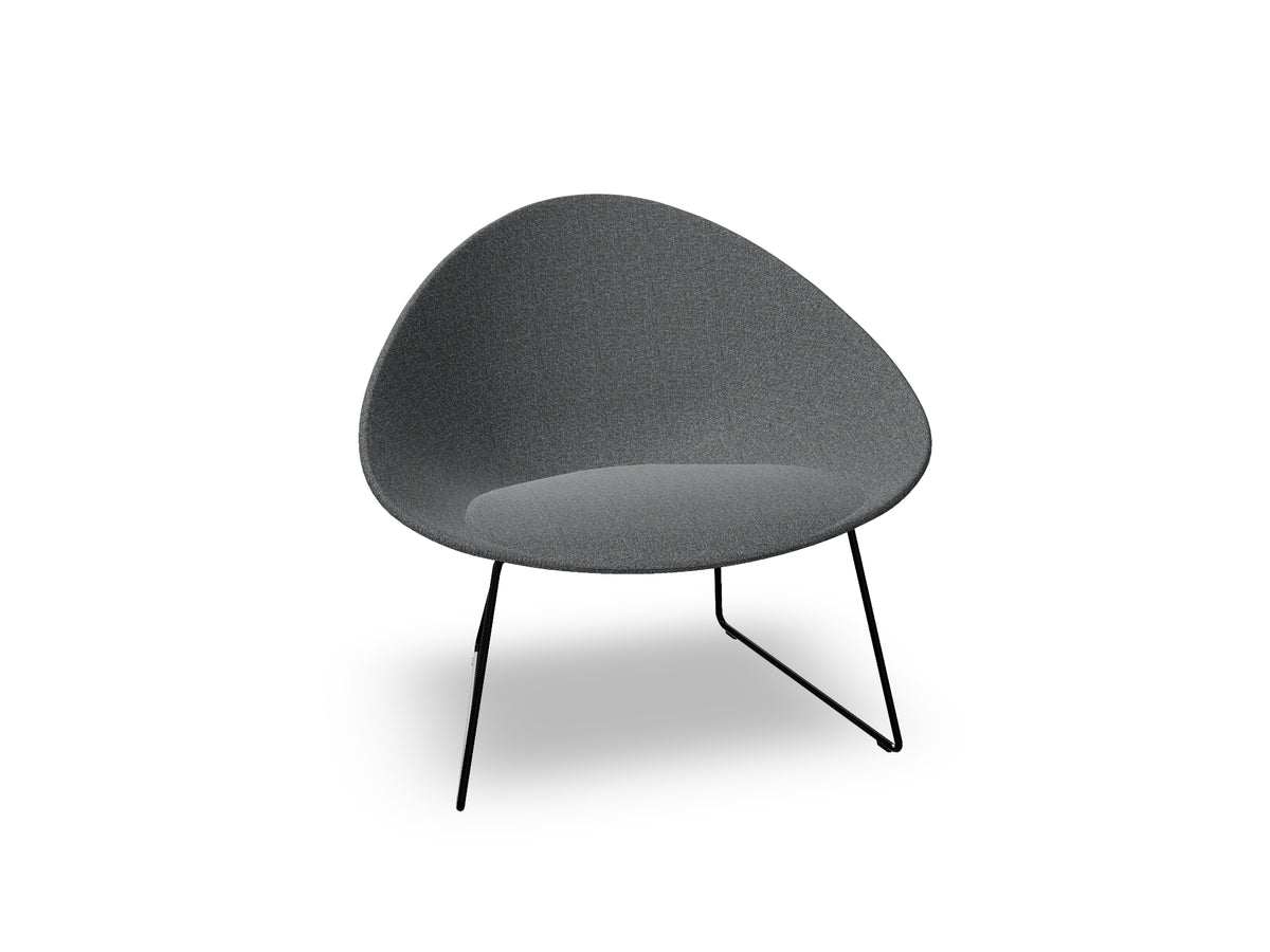 Adell Sled Base Lounge Chair With Fully Upholstered