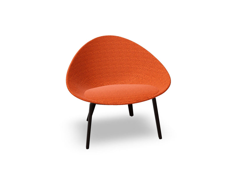 Adell 4 Leg Wood Lounge Chair With Fully Upholstered lounge chair Arper 