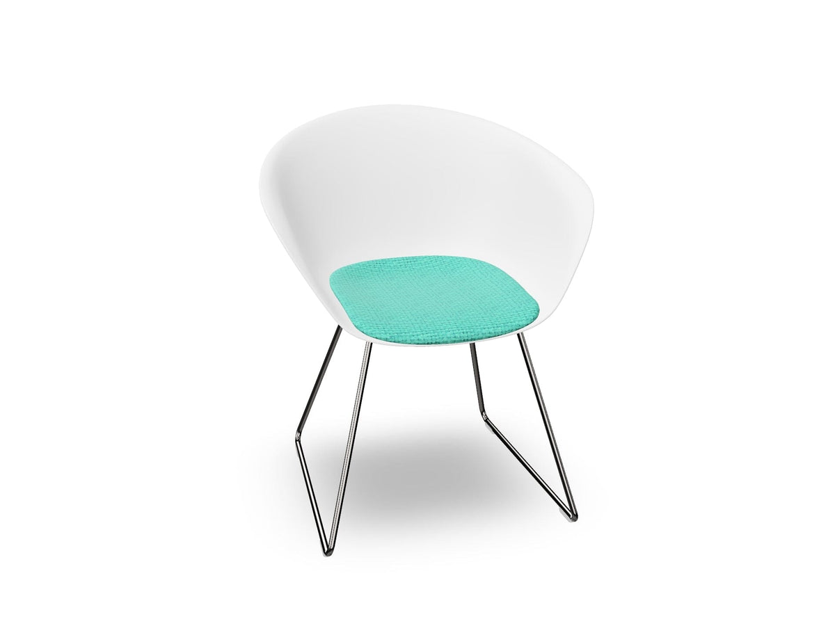 Duna 02 Sled Base Chair With Seat Cushion Chairs Arper 