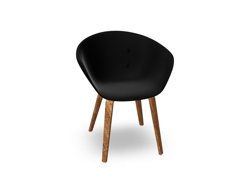 Duna 02 Polypropylene Chair With Wood Legs Chairs Arper 