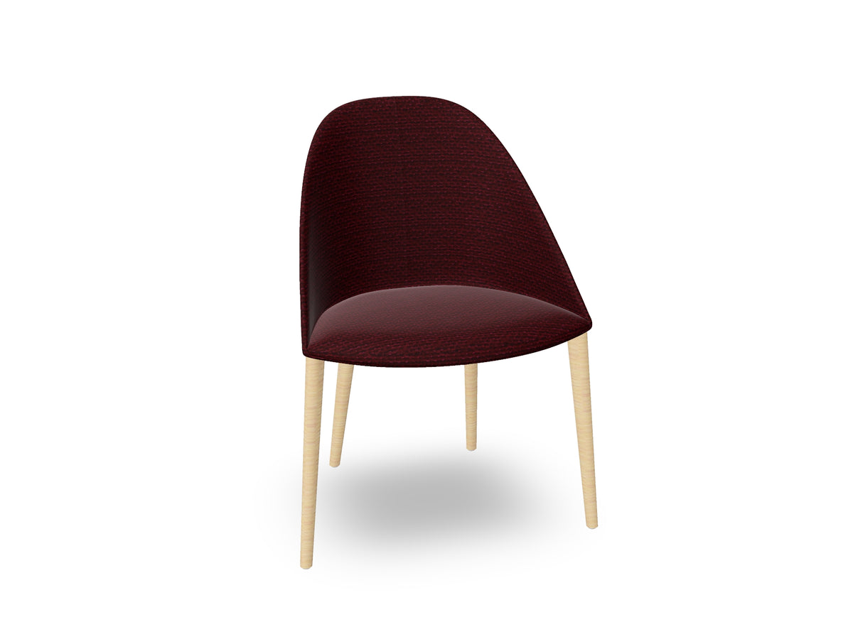 Cila Fully Upholstered Chair With Timber Oak Four-leg Base