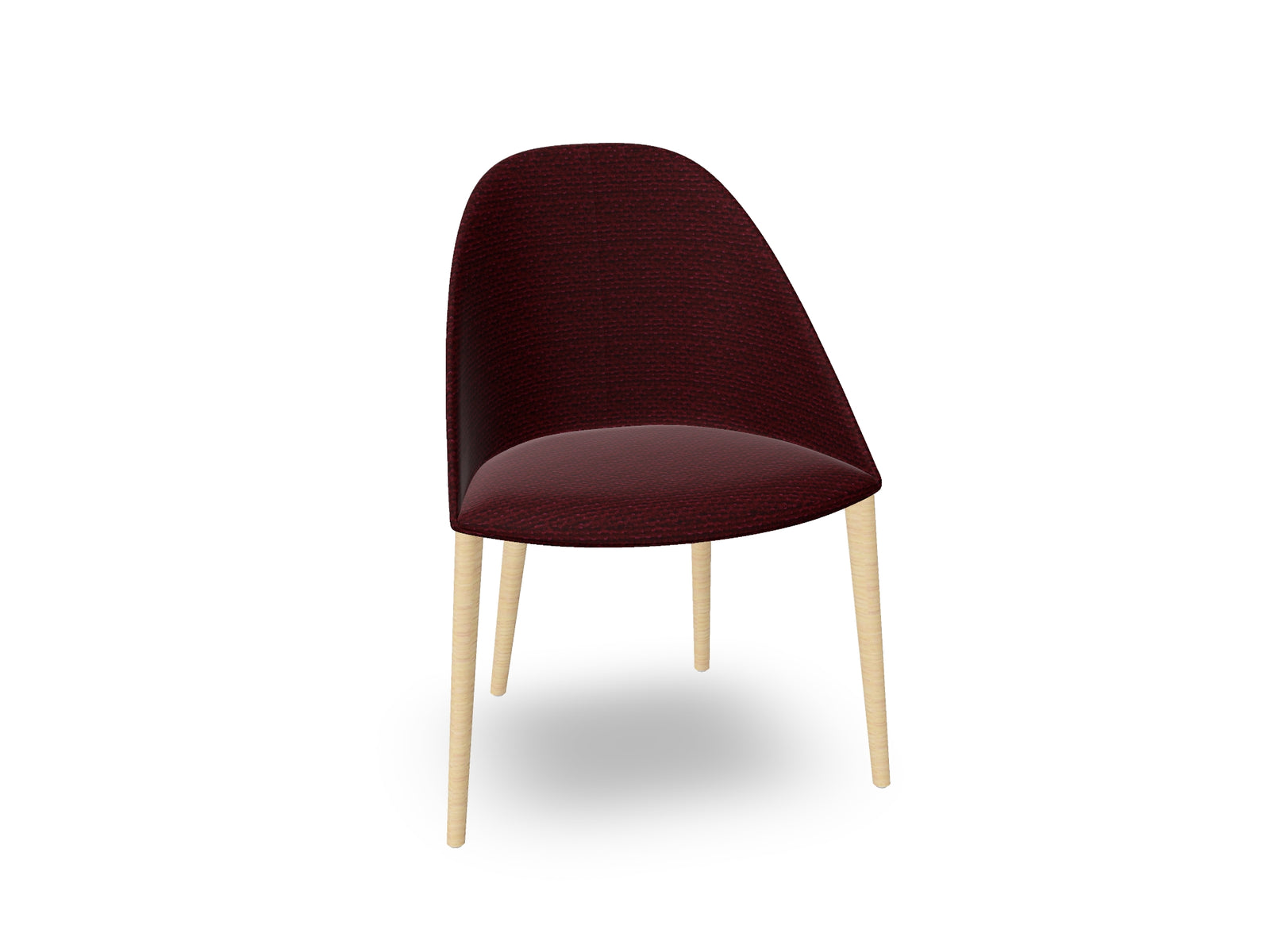 Cila Fully Upholstered Chair With Timber Oak Four-leg Base