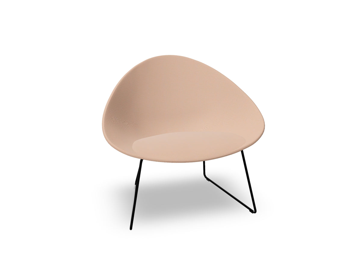 Adell Sled Base Lounge Chair With Fully Upholstered