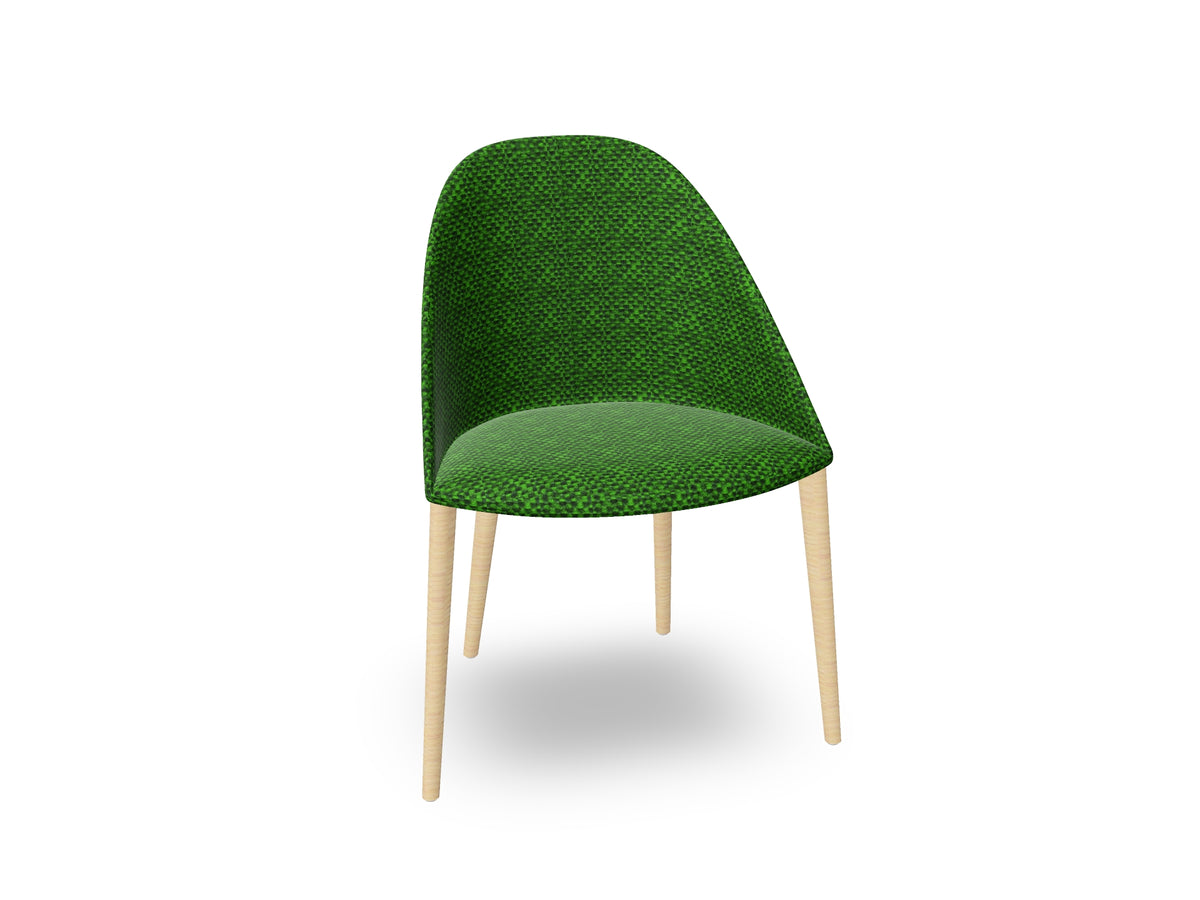 Cila Fully Upholstered Chair With Timber Oak Four-leg Base