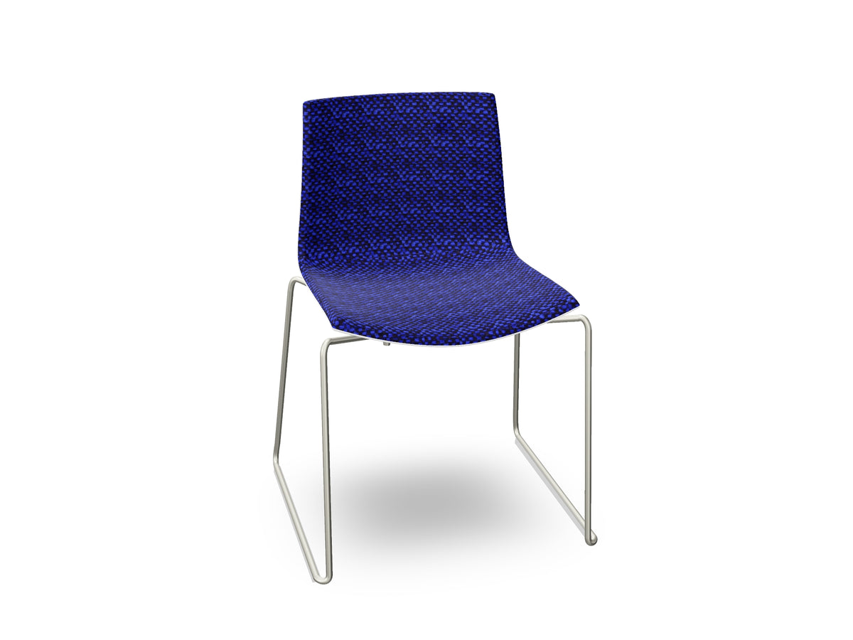 Catifa 46 Sled Base Polypropylene with Front-Face Upholstery