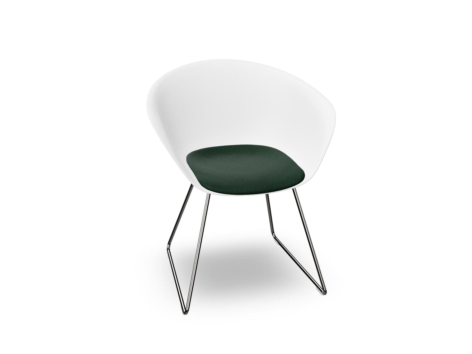 Duna 02 Sled Base Chair With Seat Cushion Chairs Arper 
