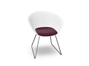 Duna 02 Sled Base Chair With Seat Cushion Chairs Arper 