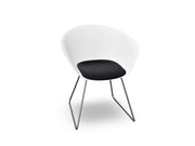 Duna 02 Sled Base Chair With Seat Cushion Chairs Arper 
