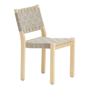 Chair 611 Chairs Artek Natural Lacquered / Natural-Black Webbing 