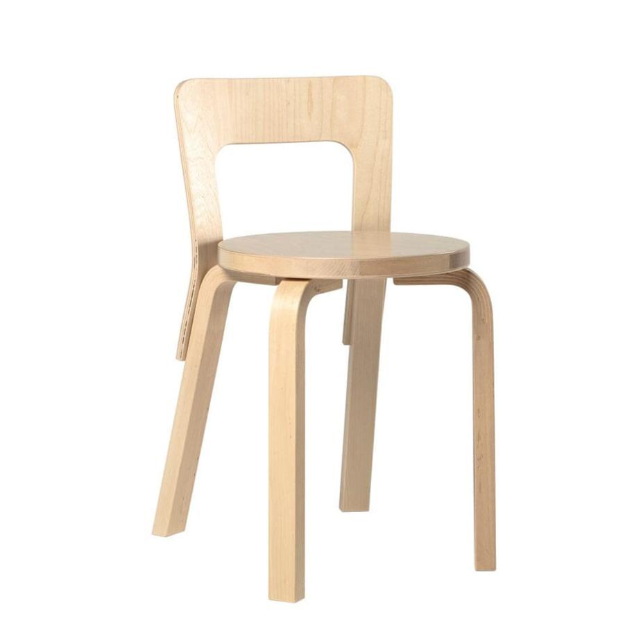 Chair 65 Chairs Artek Seat Birch Veneer / Legs and Backrest Natural Lacquered 