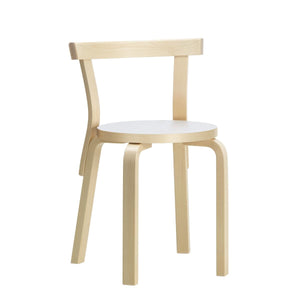 Chair 68 Chairs Artek Seat IKI White HPL / Legs and Backrest Natural Lacquered +$15.00 