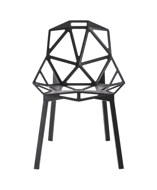 Chair One Stacking - 2-Pack Outdoors Magis Black Seat &amp; Legs 