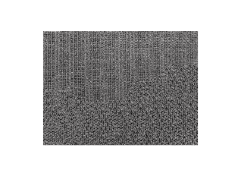 Chaddar Rug Pouf Gan Small Charcoal 