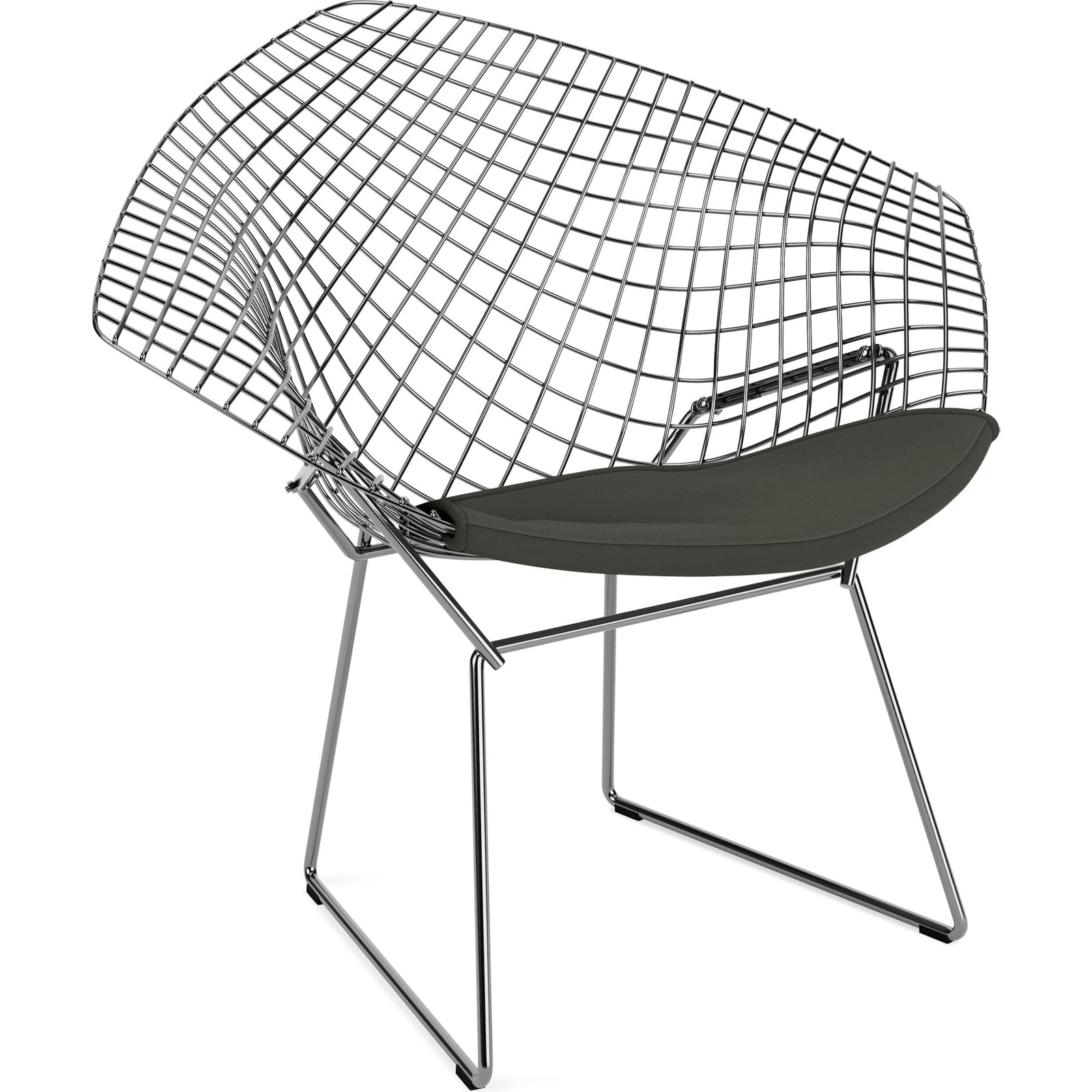 Bertoia Small Diamond Chair with Seat Pad lounge chair Knoll 