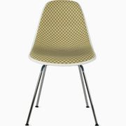 Eames Molded Plastic Upholstered Side Chair with 4 legged Base Side/Dining herman miller 