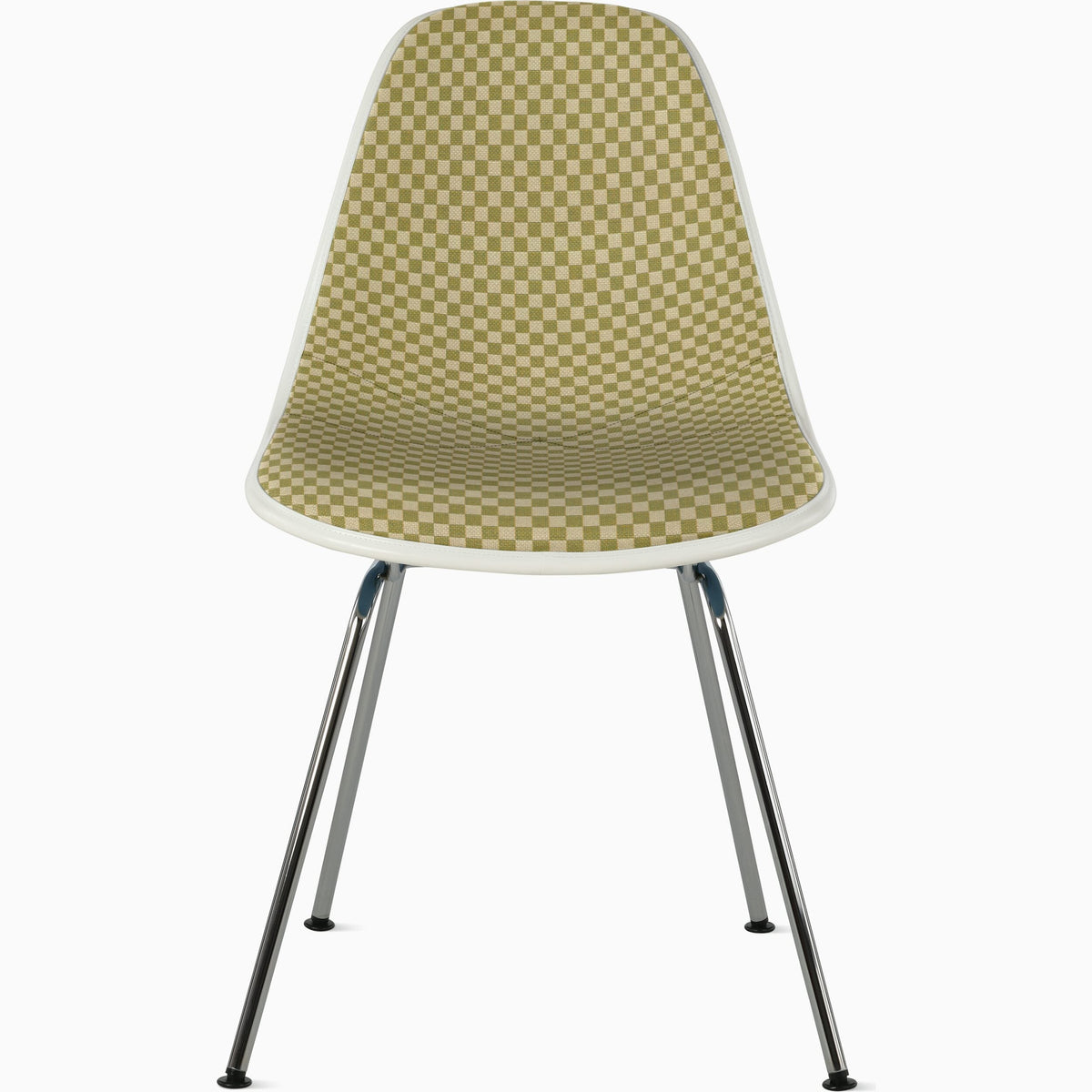 Eames Molded Plastic Upholstered Side Chair with 4 legged Base Side/Dining herman miller 