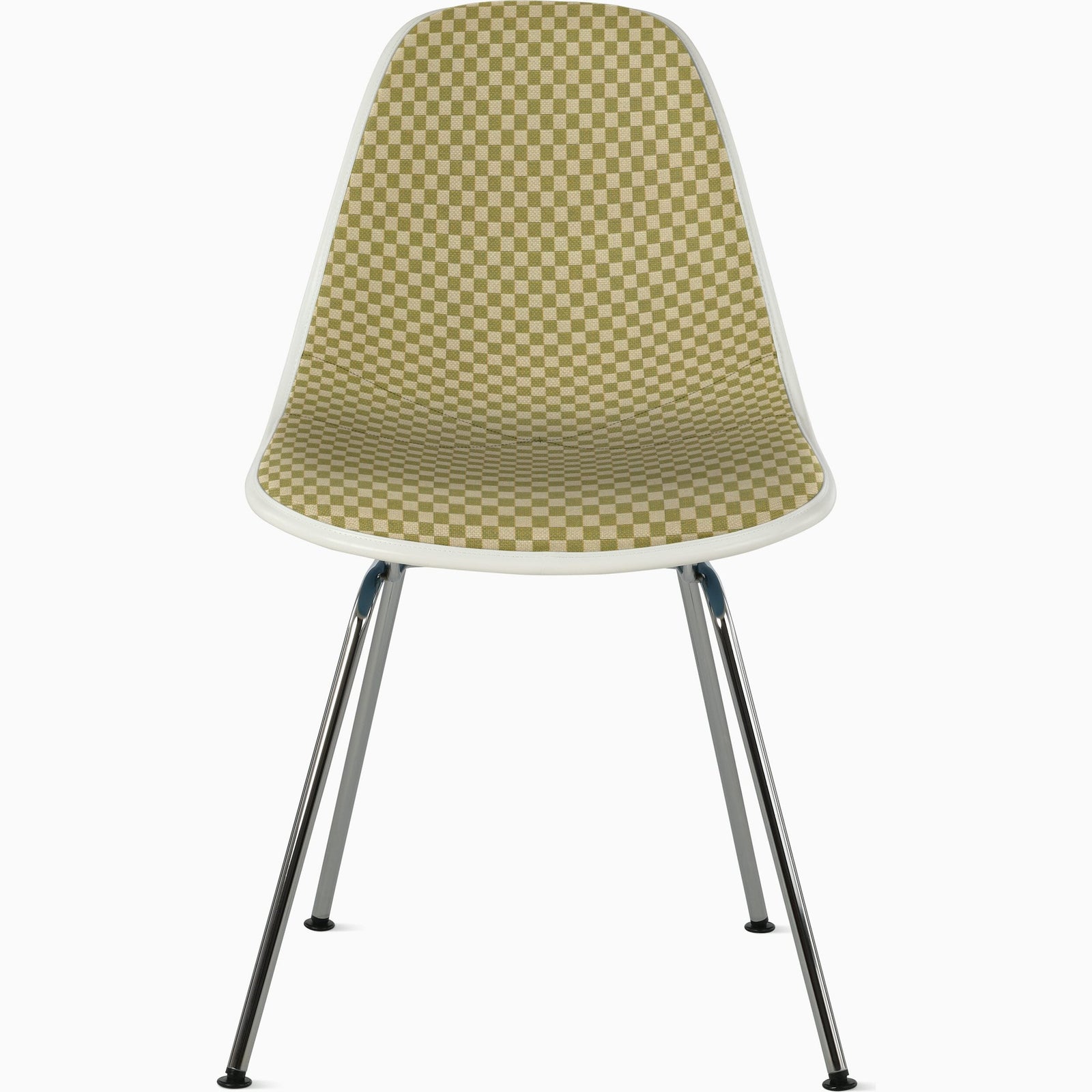 Eames Molded Plastic Upholstered Side Chair with 4 legged Base Side/Dining herman miller 