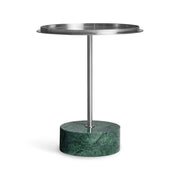 Chit Chat Side Table Side Tables BluDot Stainless Green Marble 
