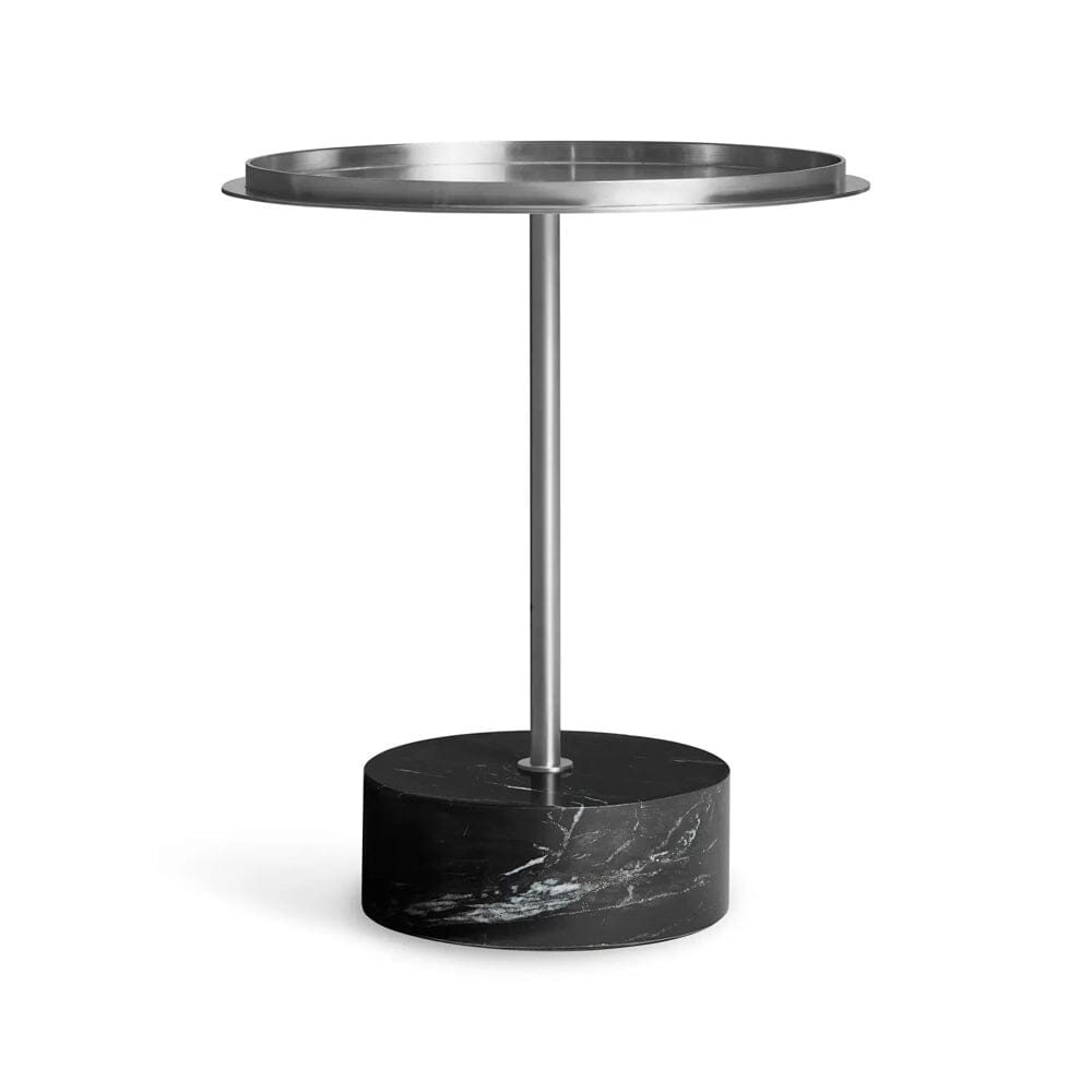 Chit Chat Side Table Side Tables BluDot Stainless Black Marble 
