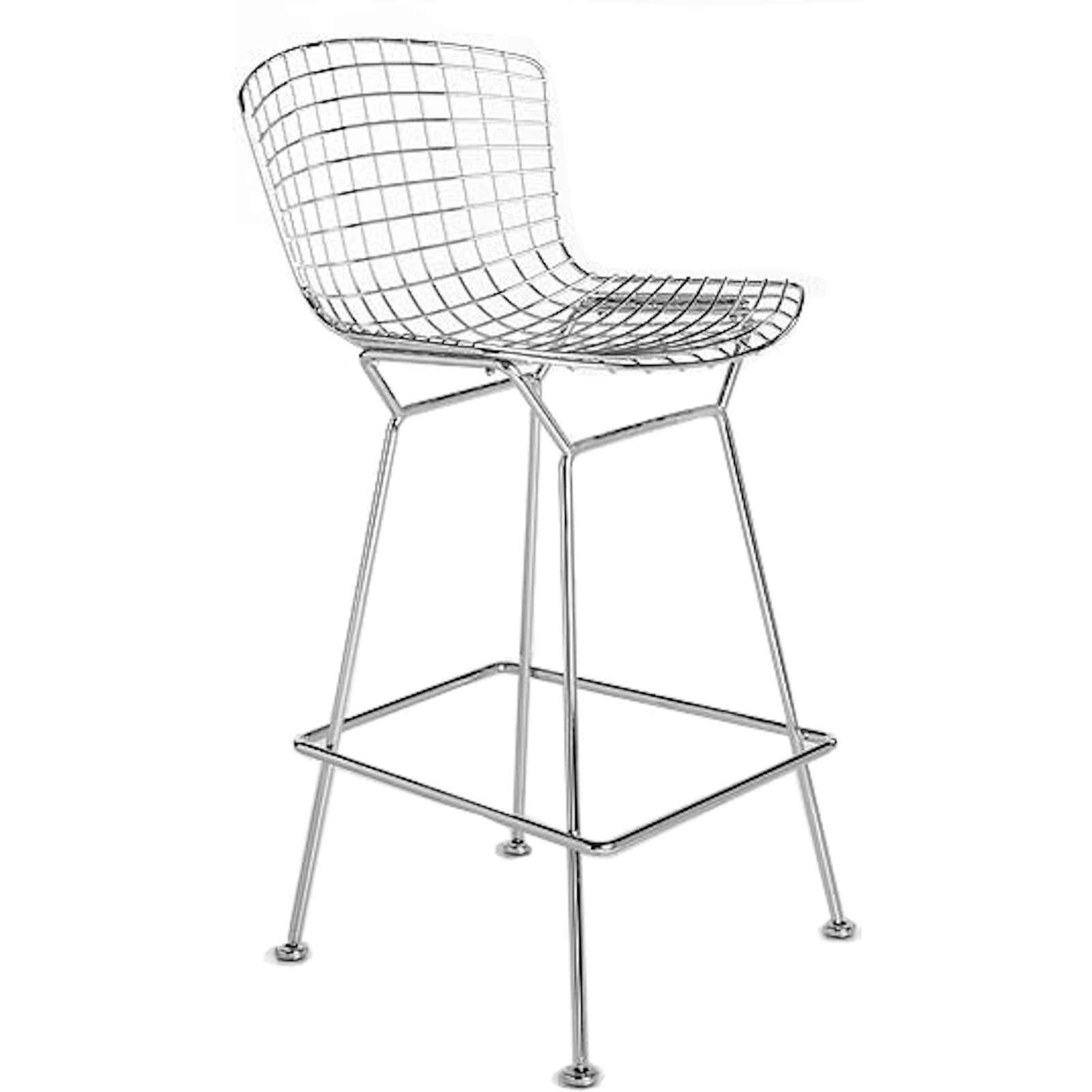 Bertoia Stool - Unupholstered Stools Knoll Polished Chrome Counter Height 