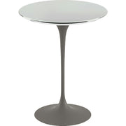 Saarinen Side Table - 16" Round side/end table Knoll Grey Chrome 