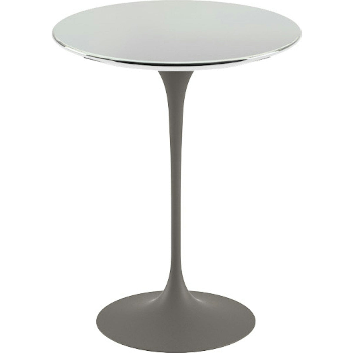 Saarinen Side Table - 16" Round side/end table Knoll Grey Chrome 