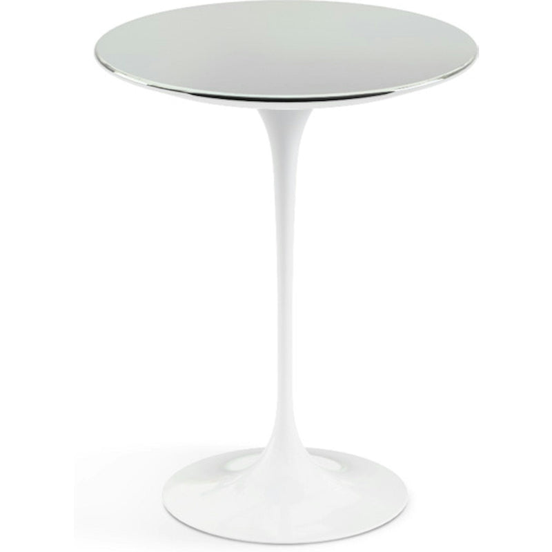 Saarinen Side Table - 16" Round side/end table Knoll White Chrome 