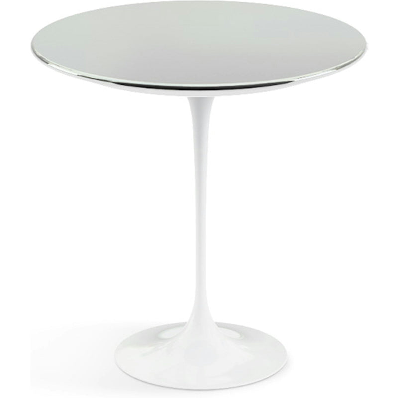 Saarinen Side Table - 20” Round side/end table Knoll White Chrome 