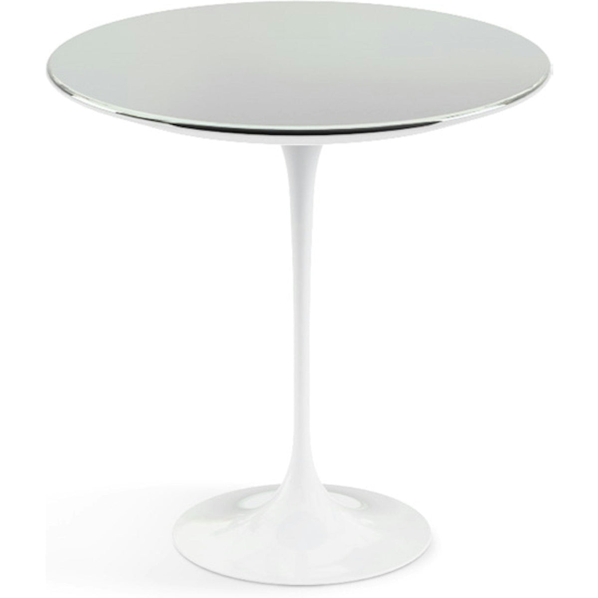 Saarinen Side Table - 20” Round side/end table Knoll White Chrome 