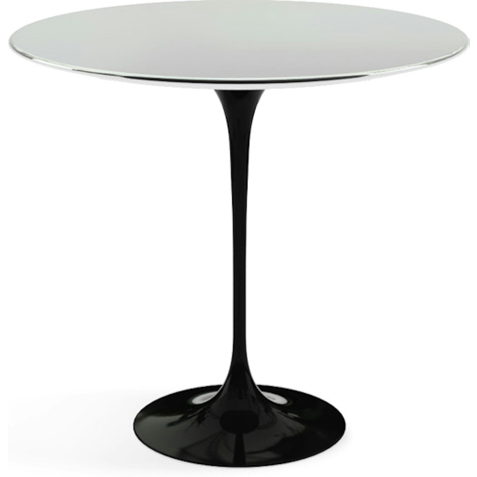 Saarinen Side Table - 22” Oval side/end table Knoll Black Chrome 