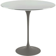 Saarinen Side Table - 22” Oval side/end table Knoll Grey Chrome 