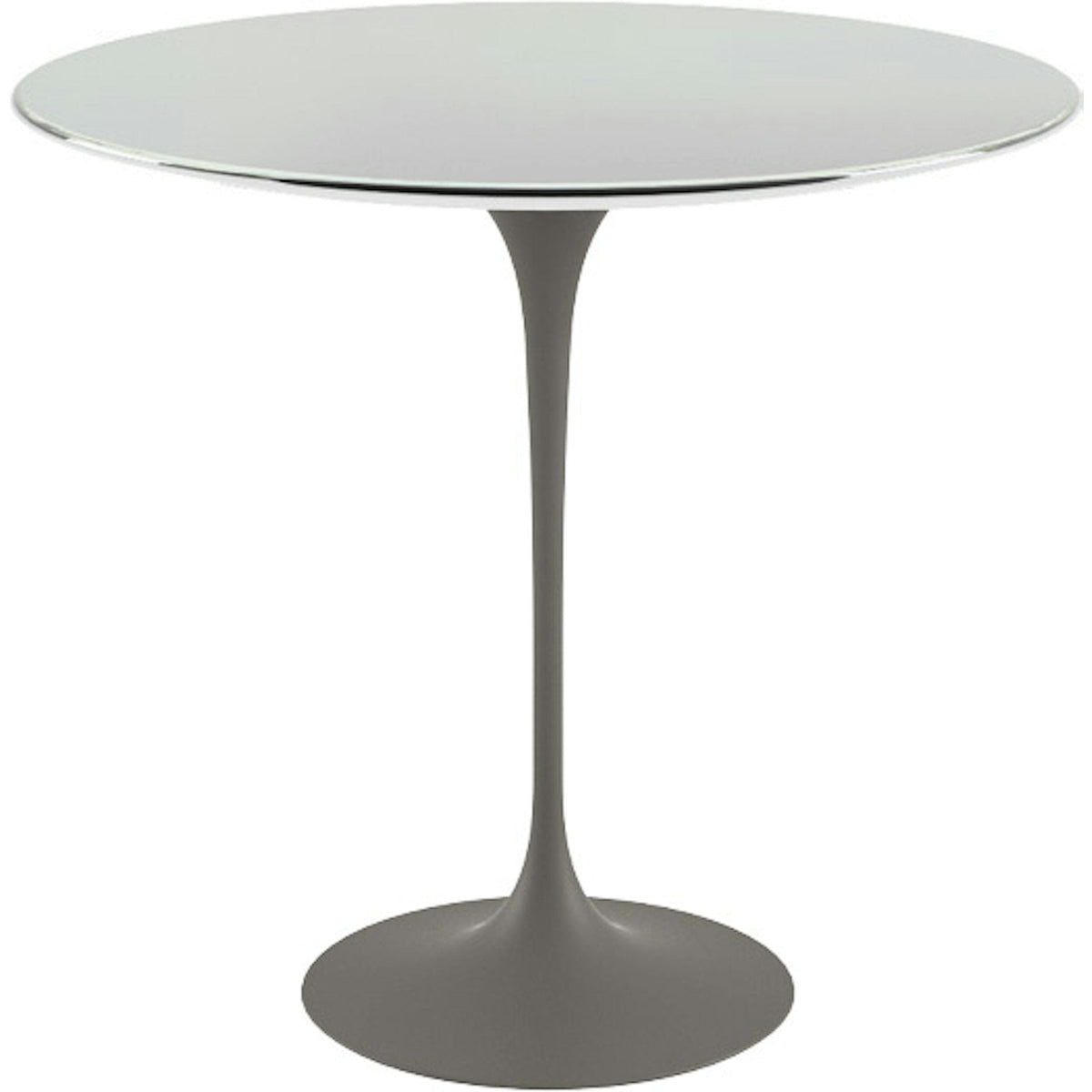 Saarinen Side Table - 22” Oval side/end table Knoll Grey Chrome 